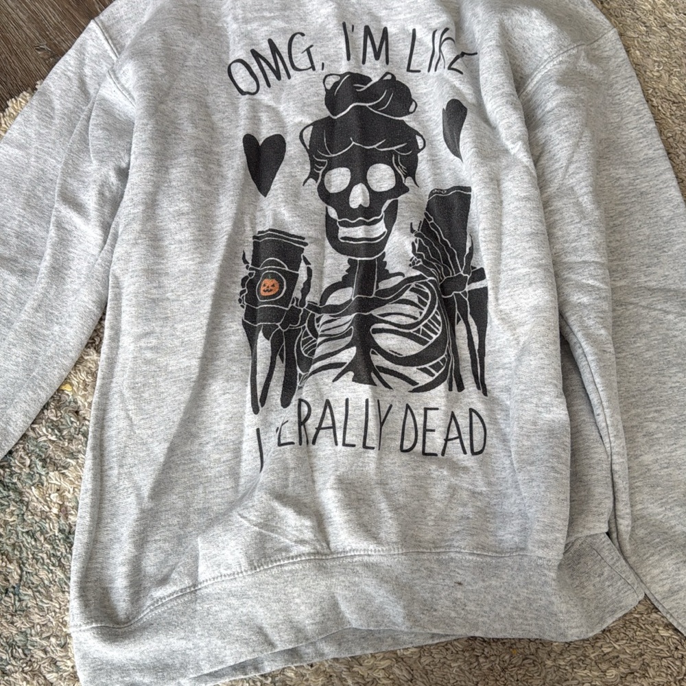 Gray Graphic Women's Sweater